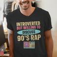 Introverted But Willing To Discuss 90's Rap Men's V-Neck T-Shirt Introverted But Willing To Discuss 90's Rap Men's V-Neck T-Shirt