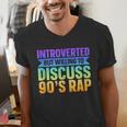Introverted But Willing To Discuss 90's Rap Men's V-Neck T-Shirt