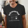 Introverted But Willing To Discuss Gardening Introverts Men's V-Neck T-Shirt