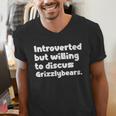 Introverted But Willing To Discuss Grizzlybears Introvert Men's V-Neck T-Shirt Introverted But Willing To Discuss Grizzlybears Introvert Men's V-Neck T-Shirt