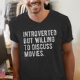Introverted But Willing To Discuss Movies Quote Men's V-Neck T-Shirt