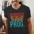 Introverted But Willing To Discuss Prog Rock Music Lover Men's V-Neck T-Shirt Introverted But Willing To Discuss Prog Rock Music Lover Men's V-Neck T-Shirt