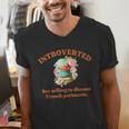 Introvert's Passion For French Patisserie Macarons Men's V-Neck T-Shirt