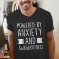 Introverts Social Anxiety Powered By Anxiety And Awkwardness Men's V-Neck T-Shirt