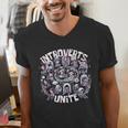 Introverts Unite Quirky Solitude Men's V-Neck T-Shirt Introverts Unite Quirky Solitude Men's V-Neck T-Shirt