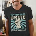 Introverts Unite Separately Introverted Antisocial Men's V-Neck T-Shirt Introverts Unite Separately Introverted Antisocial Men's V-Neck T-Shirt