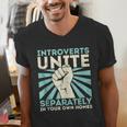 Introverts Unite Separately Introverted Antisocial Men's V-Neck T-Shirt