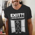 Irony Sarcasm Introvert Dry Humor Comic Cartoon Geek Nerd Men's V-Neck T-Shirt