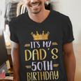 It's My Dad's 50th Birthday Happy 50 Years Old Men's V-Neck T-Shirt