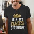 It's My Dad's Birthday Party Family Matching Small Men's V-Neck T-Shirt It's My Dad's Birthday Party Family Matching Small Men's V-Neck T-Shirt