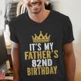 It's My Father's 82nd Birthday 82 Years Old Dad Men's V-Neck T-Shirt