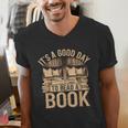 It’s a Good Day To Read a Book Lovers Library Reading Men's V-Neck T-Shirt
