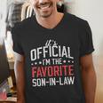 It's Official I'm The Favorite Son-In-Law Dad Father Men's V-Neck T-Shirt