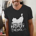 It's Way Too Peopley Outside Cute Cat Introvert Men's V-Neck T-Shirt It's Way Too Peopley Outside Cute Cat Introvert Men's V-Neck T-Shirt