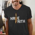 IVF I Have Faith IVF Mom IVF Dad Transfer Day Men's V-Neck T-Shirt