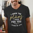 Jeremiah I Know Plans Graduation 2019 College Graduate Men's V-Neck T-Shirt