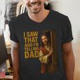 Jesus I Saw That I'm Telling Dad Religious Men's V-Neck T-Shirt