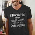 Junior High Graduate 2024 Middle School Graduation Men's V-Neck T-Shirt