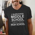 Junior High Graduation Shirt-Middle School Graduation Men's V-Neck T-Shirt
