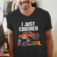 I Just Crushed Preschool Monster Truck Graduation Men's V-Neck T-Shirt