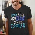 Just Like My Dad Only Cooler Father's Day Boys Girls Men's V-Neck T-Shirt