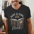 Just A Girl Who Loves Books Witchcraft Spell Book Halloween Men's V-Neck T-Shirt