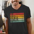 Just Pretend I Am Not Here Sarcastic Introvert Life Men's V-Neck T-Shirt Just Pretend I Am Not Here Sarcastic Introvert Life Men's V-Neck T-Shirt