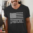 Karate Dad America US Flag Patriot Vintage Men's V-Neck T-Shirt