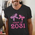 Kids Class Of 2031 Kindergarten Girls Graduation T-Shirt Men's V-Neck T-Shirt