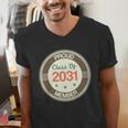 Kids Class Of 2031 Shirt Back To School Future Graduation Men's V-Neck T-Shirt