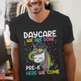 Kids Daycare Graduation Unicorn Last Day Of School Kids Men's V-Neck T-Shirt