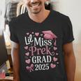 Kids Little Miss Pre-K Grad 2025 Preschool Girls Prek Graduation Men's V-Neck T-Shirt