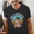 Kids Pre-K Graduate Sloth Cap And Gown Cute Preschool Graduation Men's V-Neck T-Shirt