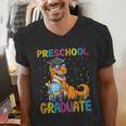 Kids Preschool Graduate Dinosaur Trex Preschool Graduation Men's V-Neck T-Shirt