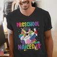 Kids Preschool Graduate Unicorn Nailed It Preschool Graduation Men's V-Neck T-Shirt