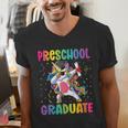 Kids Preschool Graduation Dab Unicorn Preschool Graduate Men's V-Neck T-Shirt
