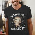 Kids Kids Preschool Nailed It Sloth Graduation Men's V-Neck T-Shirt