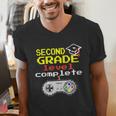 Kids Second Grade Graduation Video Game Shirt Men's V-Neck T-Shirt