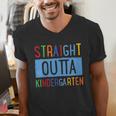 Kids STRAIGHT OUTTA KINDERGARTEN T-SHIRT FUNNY GRADUATION GIFT Men's V-Neck T-Shirt