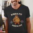 Kinda Fit Sorta Fat Gym Dad BOD Workout Apparel Men's V-Neck T-Shirt