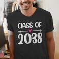 Kindergarten Class Of 2038 First Day School Graduation Girls Men's V-Neck T-Shirt