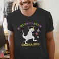 Kindergarten Graduation Shirt 2019 Dinosaur Graduate Party Men's V-Neck T-Shirt