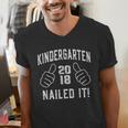 Kindergarten Graduation Shirt Nailed It 2018 Him Her Men's V-Neck T-Shirt
