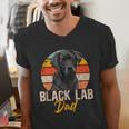 Lab Dad Retro Black Labrador Owner Men's V-Neck T-Shirt Lab Dad Retro Black Labrador Owner Men's V-Neck T-Shirt