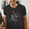 Labrador Retriever Golden Lab Dad Mom Men's V-Neck T-Shirt Labrador Retriever Golden Lab Dad Mom Men's V-Neck T-Shirt