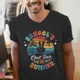 Last Day Of School Groovy Graduation School's Out For Summer Men's V-Neck T-Shirt