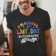 Last Day Of School Year 2025 Preschool Autograph Graduation Men's V-Neck T-Shirt
