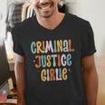 Lawyer True Crime Lover Addict Graduation Apparel Criminal Justice Girlie Major Degree Future Detective Men's V-Neck T-Shirt