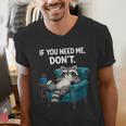 Lazy Raccoon Sarcastic Introvert Humor Japanese Animal Men's V-Neck T-Shirt