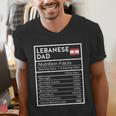 Lebanese Dad Nutrition Facts National Pride For Dad Men's V-Neck T-Shirt